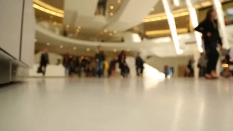 Crowd in train station, low angle Video stock 74640886