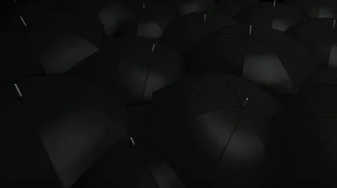 Crowd with umbrella Stock Footage 11086673