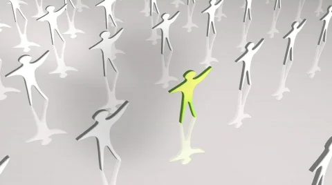 Crowd unites graphically Stockbeeldmateriaal 518105