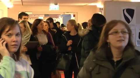 Crowd of university students Stock Footage 49987370