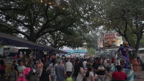 Crowd of Visitors on State Fair of Texas in Fair Park Dallas, Texas, USA Stock-Footage 254030863