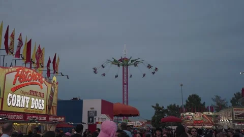 Crowd of Visitors on State Fair of Texas in Fair Park Dallas, Texas, USA Stock Footage 254031092