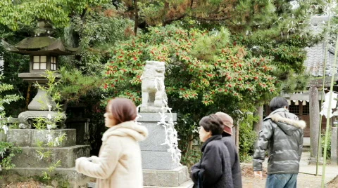 Crowd visits Temple Video stock 655404