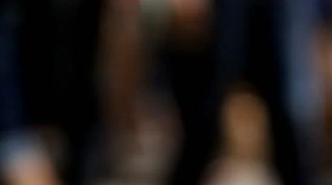 Crowd walking bokeh Stock Footage 46303112