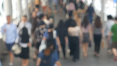 Crowd walking in CBD Stock Footage 101422292