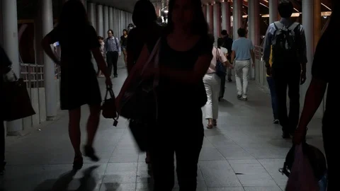 Crowd walking in CBD Video stock 106186200
