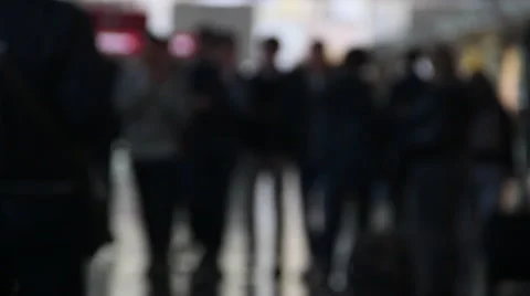 Crowd walking defocus Stock-Footage 44220962