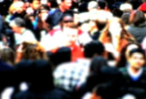 Crowd Walking Slow Motion Stock Footage