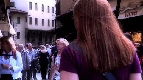 Crowd walking in a slow motion mode.mp4 Video stock 36607099