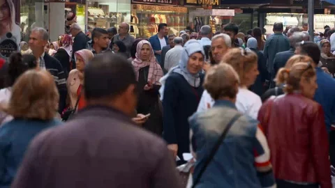 Crowd Walking in Time Lapse Stock Footage 104090736