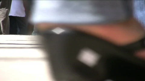 Crowd walks by Video stock 495619