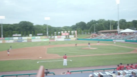 Crowd Watches Baseball Game Stock Footage 122588653
