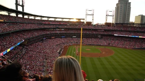 Crowd Watching Baseball Game 4K Stock Footage