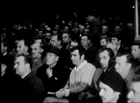 CROWD WATCHING AN EVENT (1969) Stock Footage 168597883
