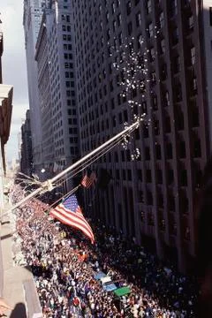 Crowd watching parade 스톡 사진
