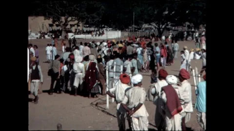 Crowd Watching at Pushkar Fair Stock Footage 276293268