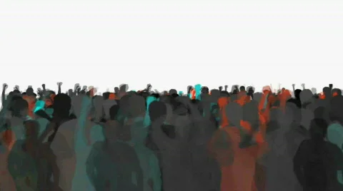 Crowd on white background Stock Footage 752849