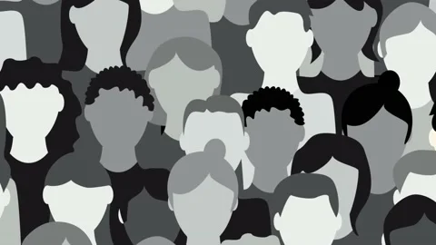 Crowd. Workers group, people in parade or in protest. Stock Footage 168102915