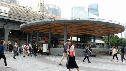 Crowd At Yurakucho Station Stock Footage 110043055