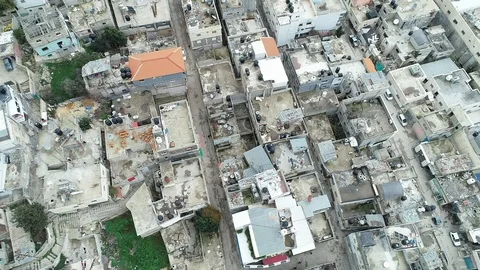 Crowded Arab Vilage Stock Footage 111494284