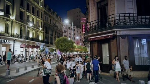 Crowded boulevard in Bucharest Romania Stock Footage 96301045