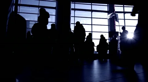 Crowded building Stock Footage 19987051