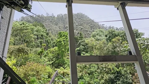 Crowded Cable Car Station Platform Over Cloud Forest, Monserrate, Colombia 4K Video stock 331527631