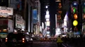 Crowded Cars Traffic Broadway NYC Yellow Cab Motion Bus Night Light Times Square HD Footage