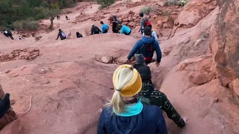 Crowded Cathedral Rock 스톡 동영상 146187226