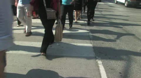 Crowded city street Stock Footage 11693866