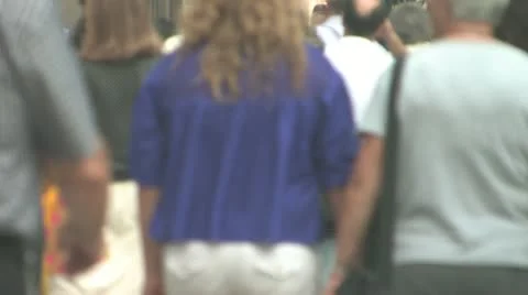 Crowded city street Stock Footage 11694231