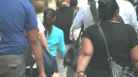 Crowded city street Stock Footage 11694536