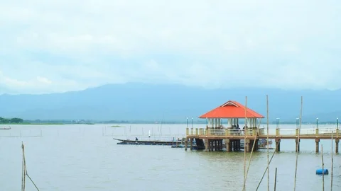 A crowded dock by the sea in 4K Video stock 109081827