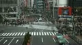 Crowded Fashion Street Famous Crosswalk People Walking Spectacular Time Lapse HD Footage
