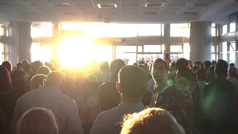 Crowded ferry, ship harbor on Turkey. A lot of people waiting for ship Stock Footage 116510230