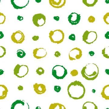 Crowded Green Circles and Dots Pattern on Blotting Paper イラスト素材