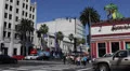 Crowded Hollywood Highland Avenue Ripley's Believe It Or Not Museums Wax Traffic HD Footage