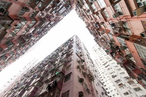 Crowded Hong Kong Foto stock