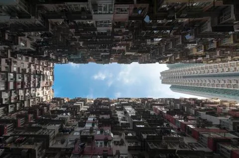 Crowded Hong Kong Foto stock