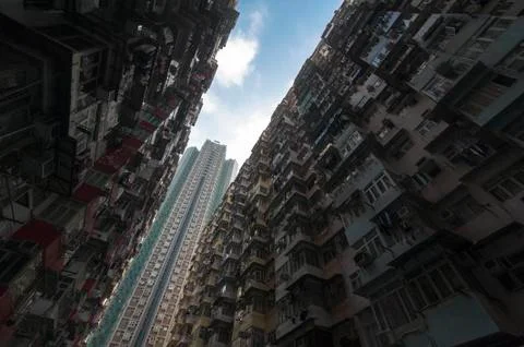 Crowded Hong Kong Stock Photos