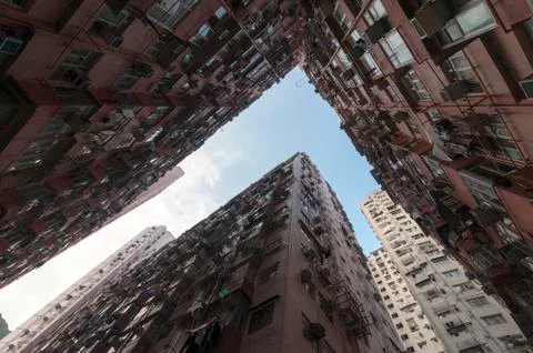 Crowded Hong Kong Foto stock