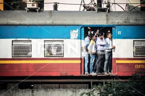 Crowded Indian Train Stock Photos