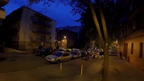 Crowded Inner Street At Night Stock Footage 70348559
