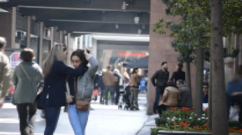 Crowded Mall Day Stock Footage 50652125
