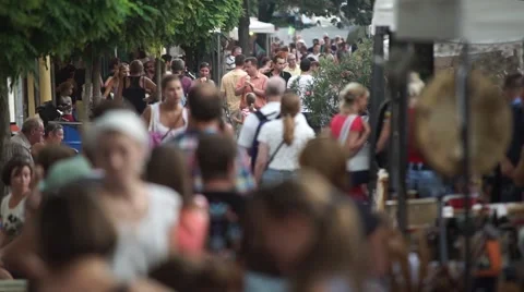 Crowded market Stock Footage 54170919