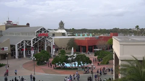 Crowded Outlet Mall Stock Footage 85109885