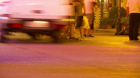 Crowded people at night HD. Stock Footage 40427402