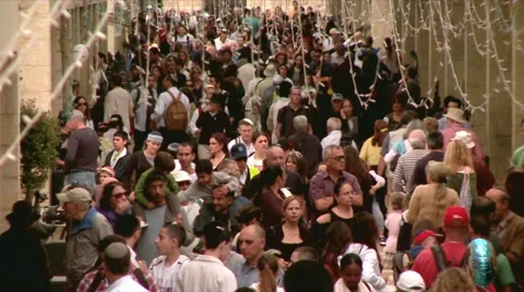 Crowded People in an Outlet Stock Footage 10869547