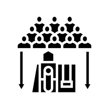 Crowded playground glyph icon vector illustration Stock Illustration
