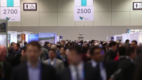 Crowded population walking indoors (slow motion) Stock-Footage 73754150